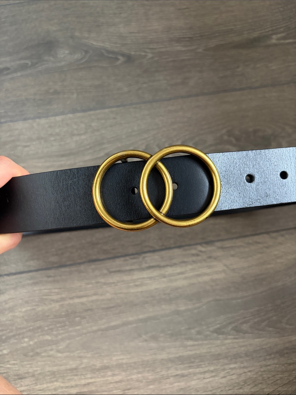 NWOT Aritzia Auxiliary Double Ring Leather Belt